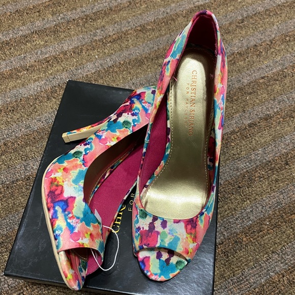 Christian Siriano Floral Heels - Picture 5 of 5